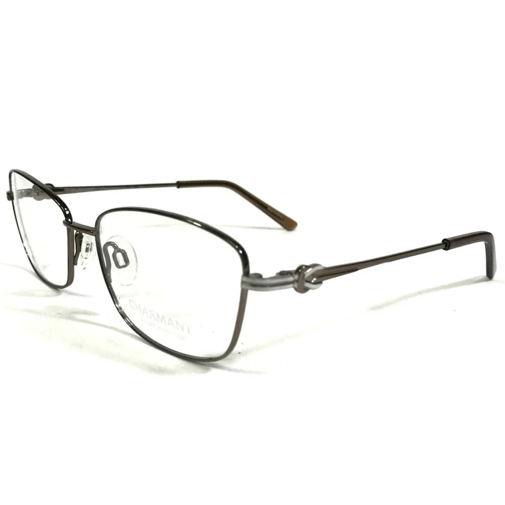 Charmant Eyeglasses Frames CH12150 BR Shiny Brown Square Full Wire Rim 53-17-135